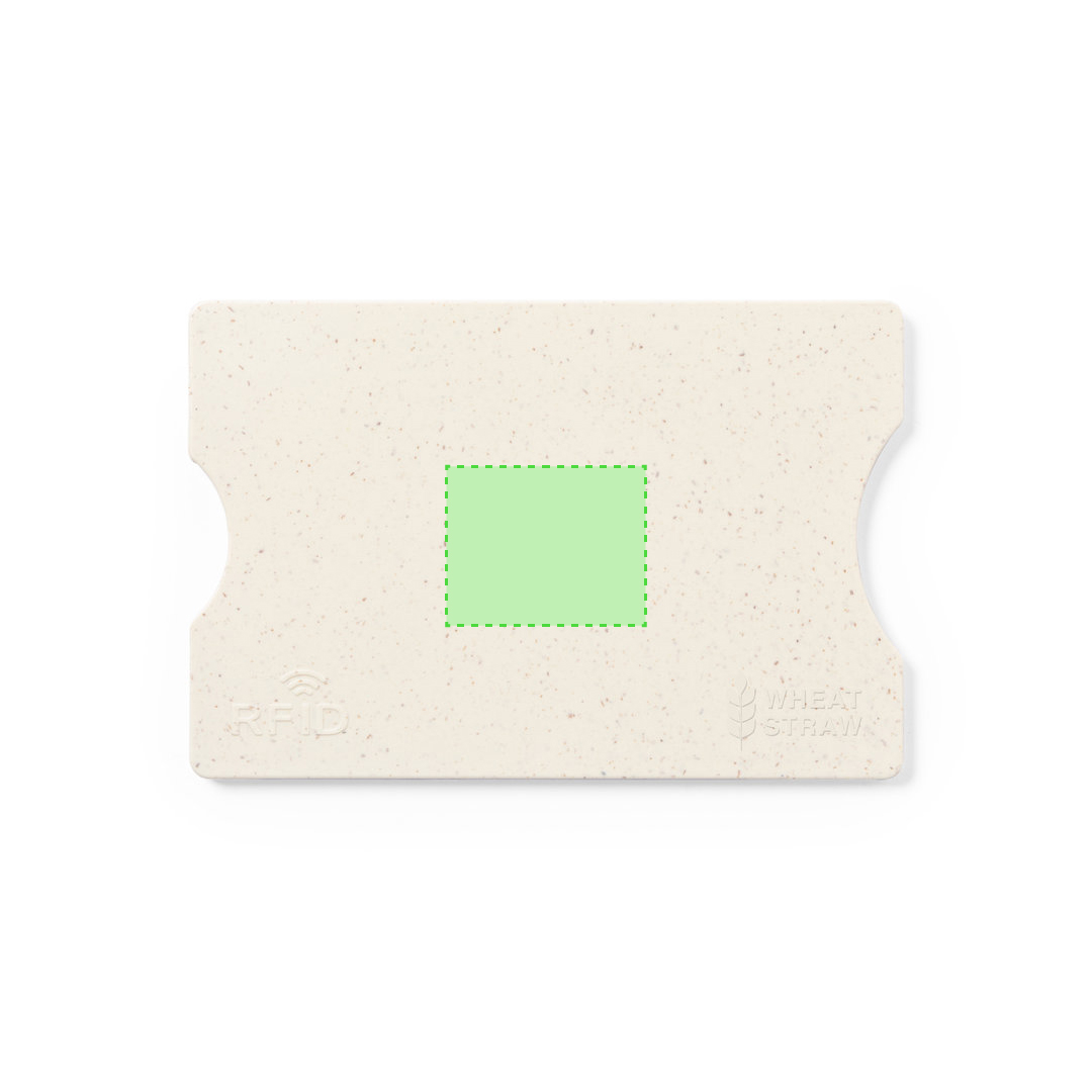 Tarjetero de caña de trigo con protección RFID línea nature