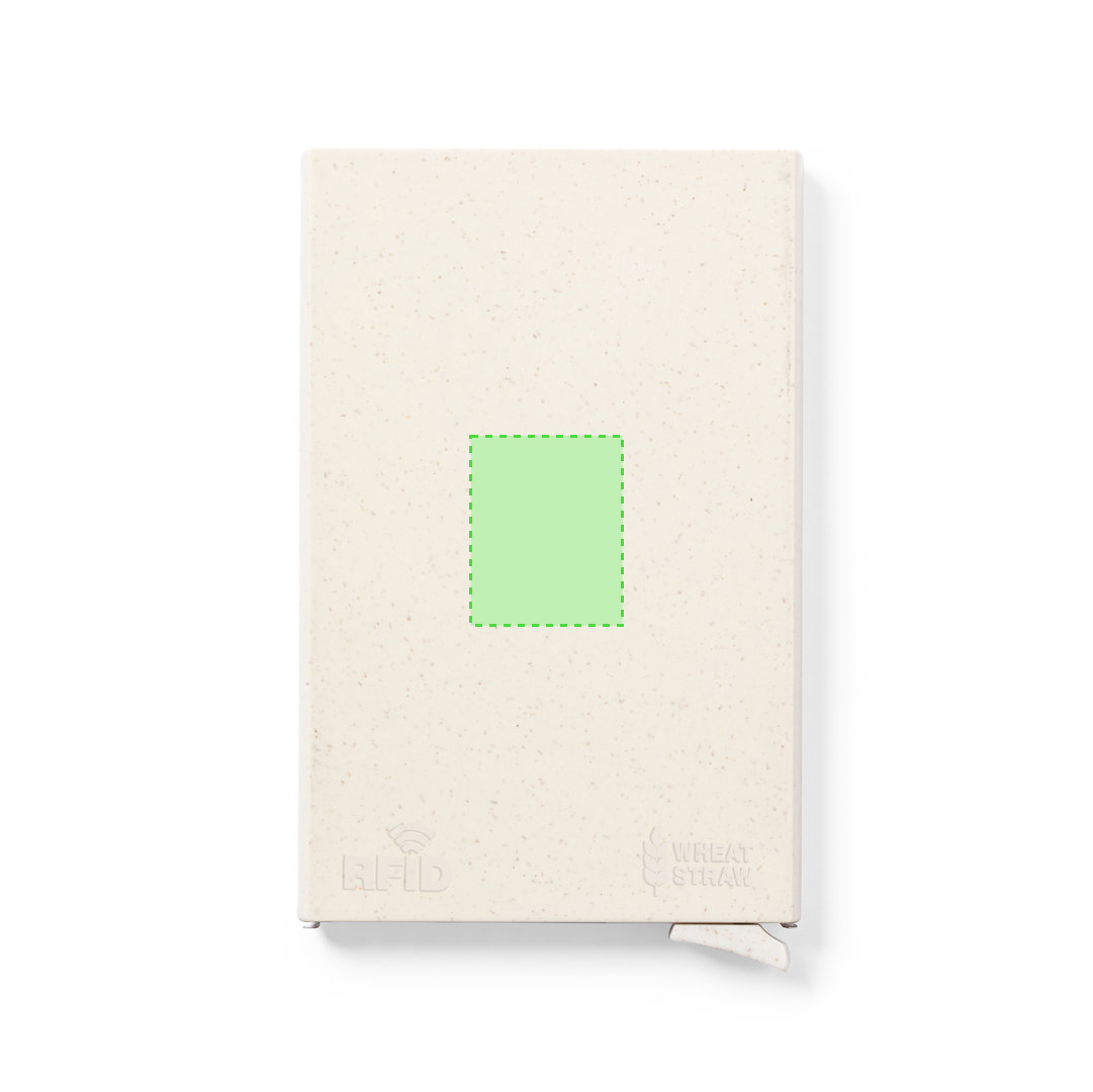 Tarjetero de caña de trigo con mecanismo deslizante RFID hasta 6 tarjetas