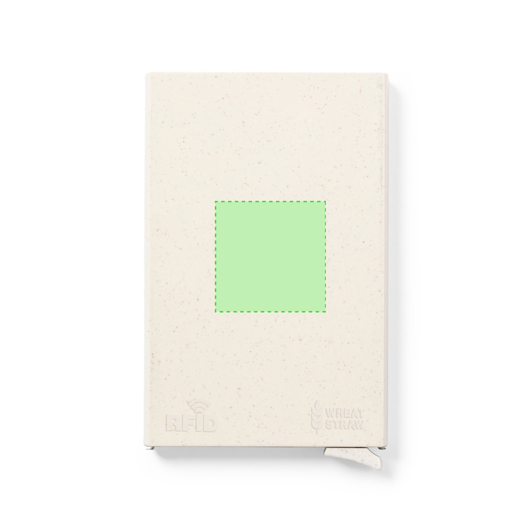 Tarjetero de caña de trigo con mecanismo deslizante RFID hasta 6 tarjetas