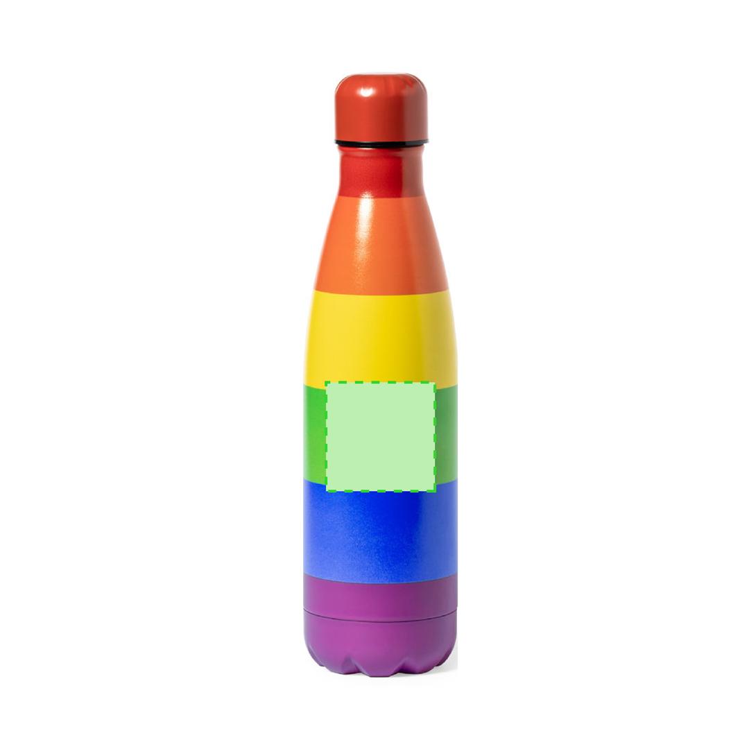 Bidón Rainbow de acero inoxidable 790 ml multicolor libre de BPA con tapón rosca