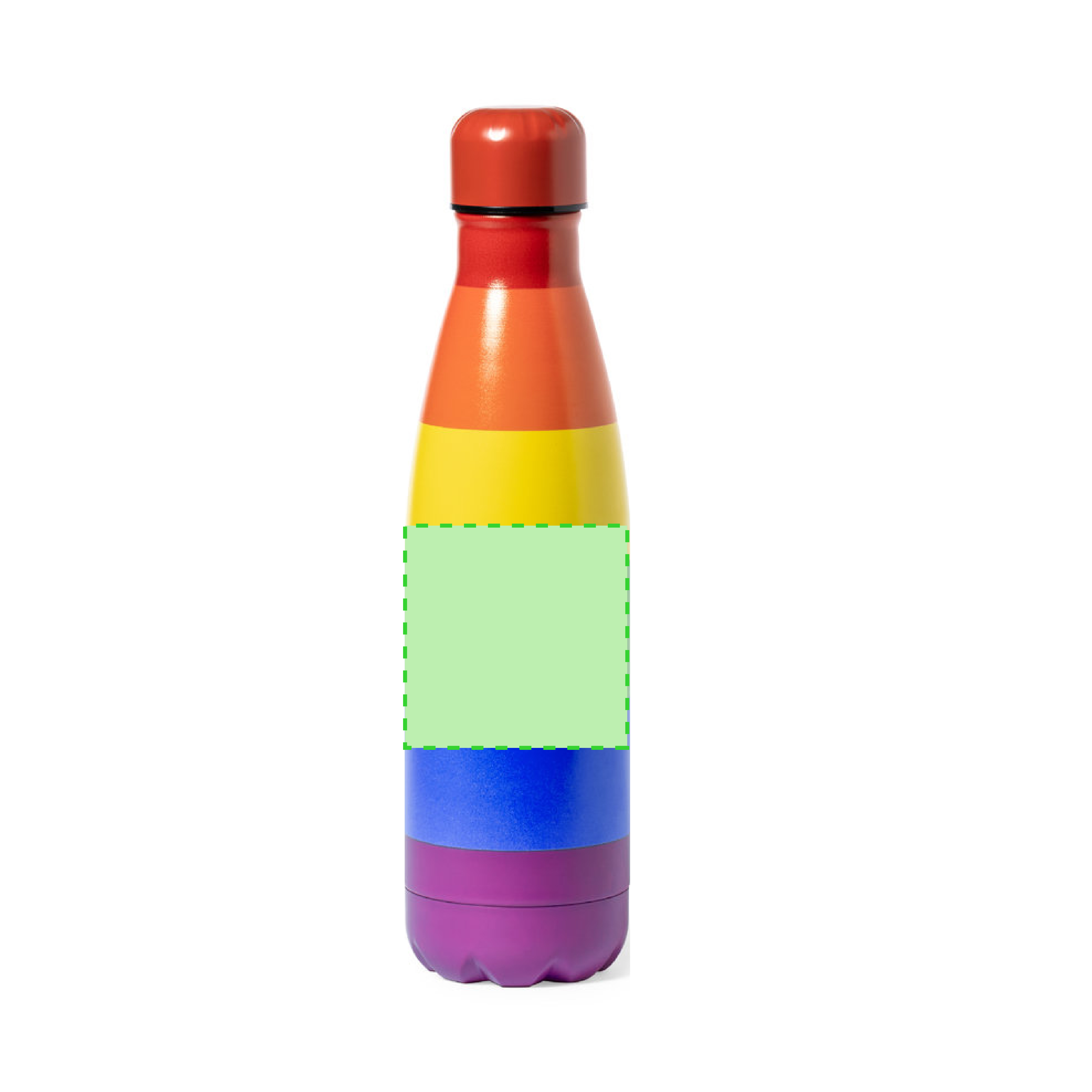 Bidón Rainbow de acero inoxidable 790 ml multicolor libre de BPA con tapón rosca