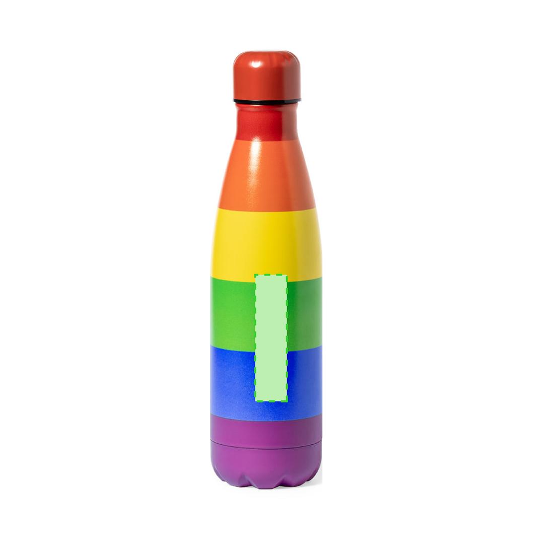 Bidón Rainbow de acero inoxidable 790 ml multicolor libre de BPA con tapón rosca