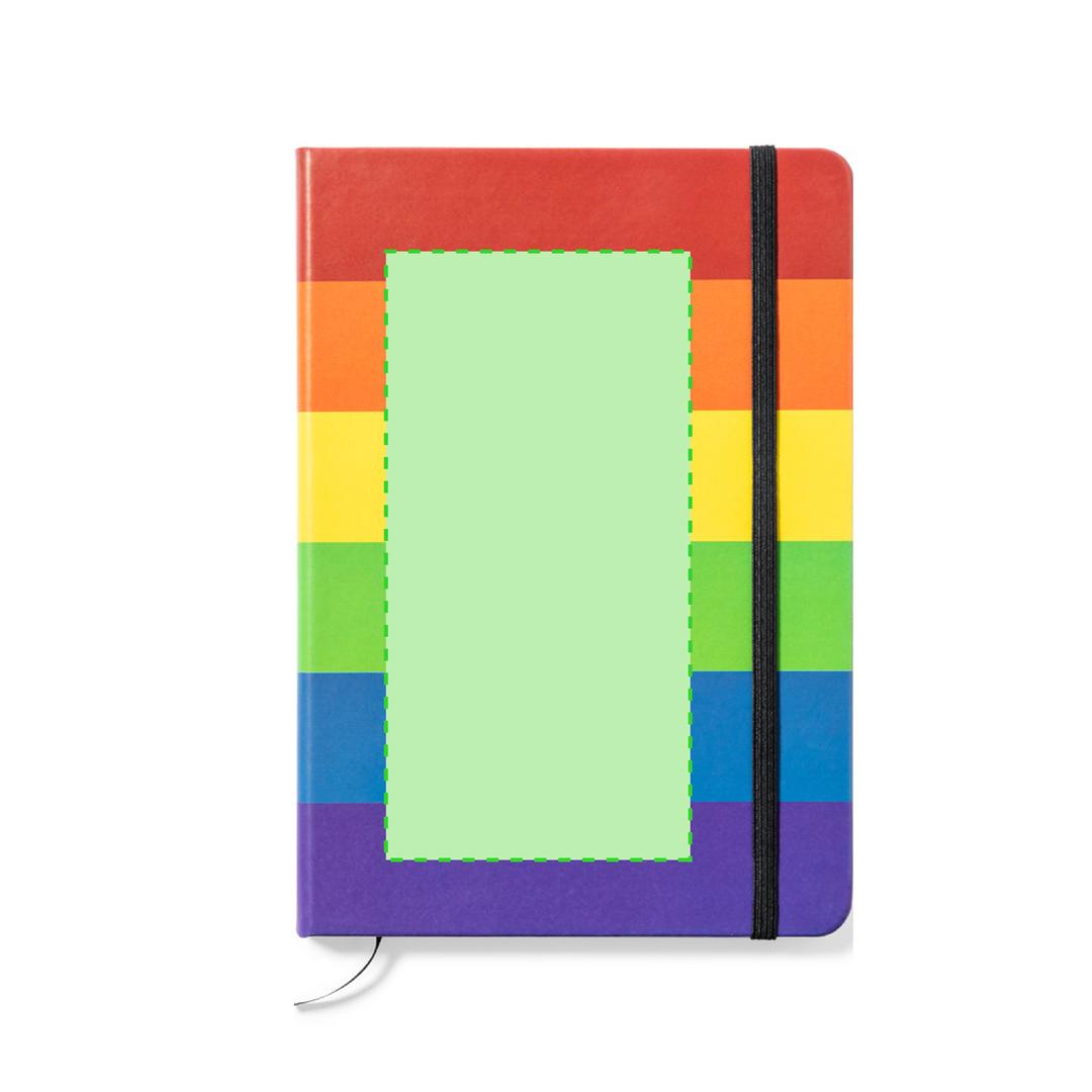 Bloc de notas Rainbow de polipiel portada rígida 100 hojas A5 multicolor
