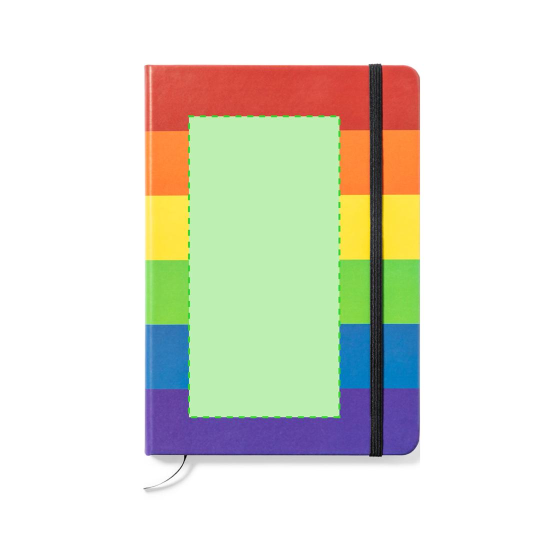 Bloc de notas Rainbow de polipiel portada rígida 100 hojas A5 multicolor