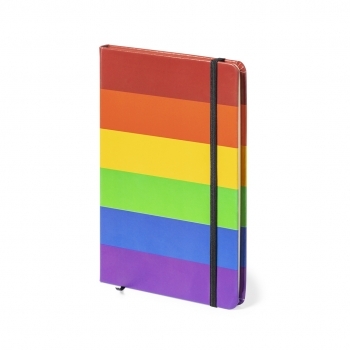 Bloc de notas Rainbow de polipiel portada rígida 100 hojas A5 multicolor