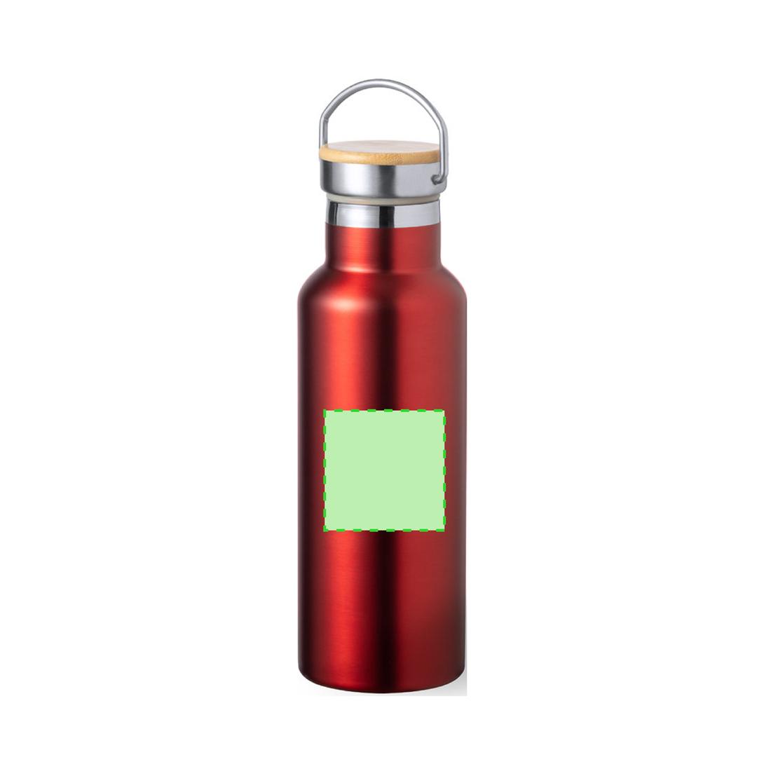 Bidón térmico eco premium de acero inoxidable y bambú 500 ml