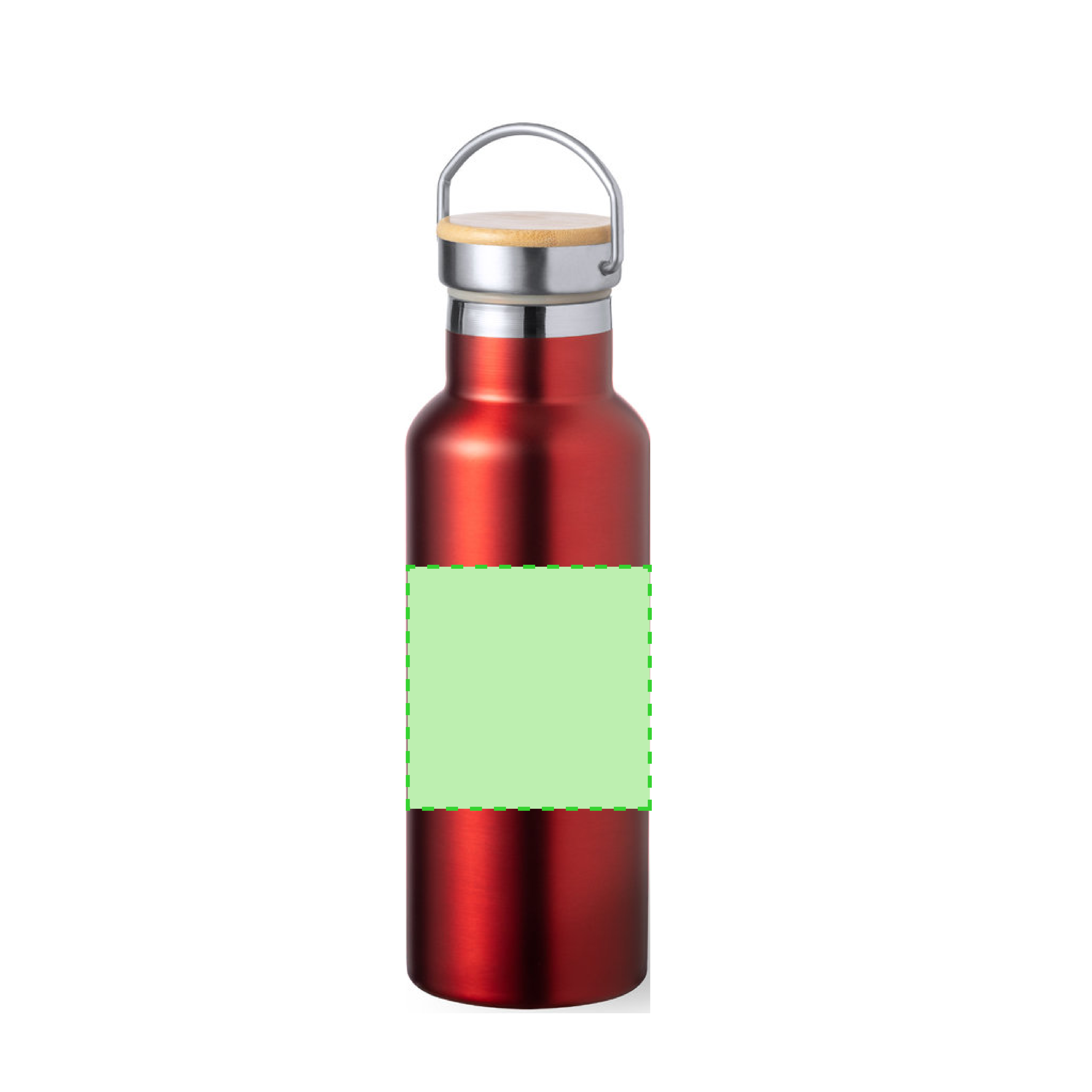 Bidón térmico eco premium de acero inoxidable y bambú 500 ml