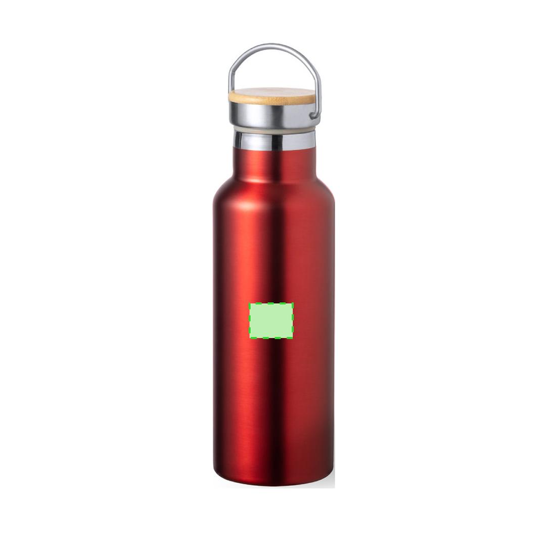 Bidón térmico eco premium de acero inoxidable y bambú 500 ml