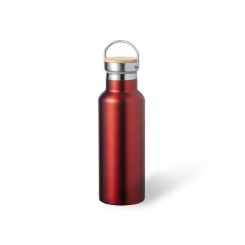 Bidón térmico eco premium de acero inoxidable y bambú 500 ml