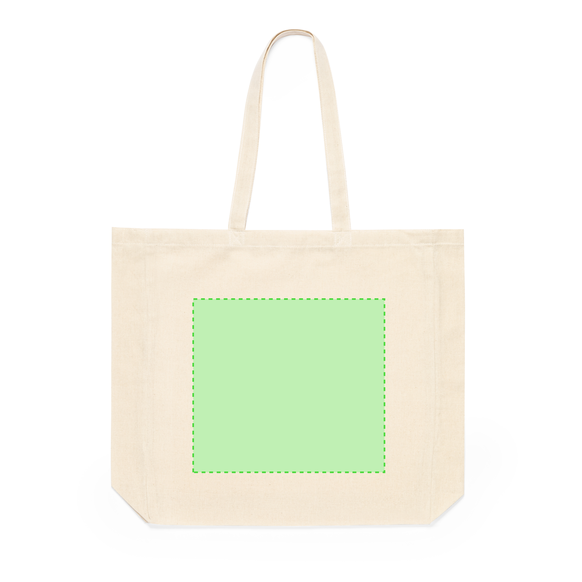 Bolsa de algodón 220 g/m² con fuelle y asas medianas 60 cm