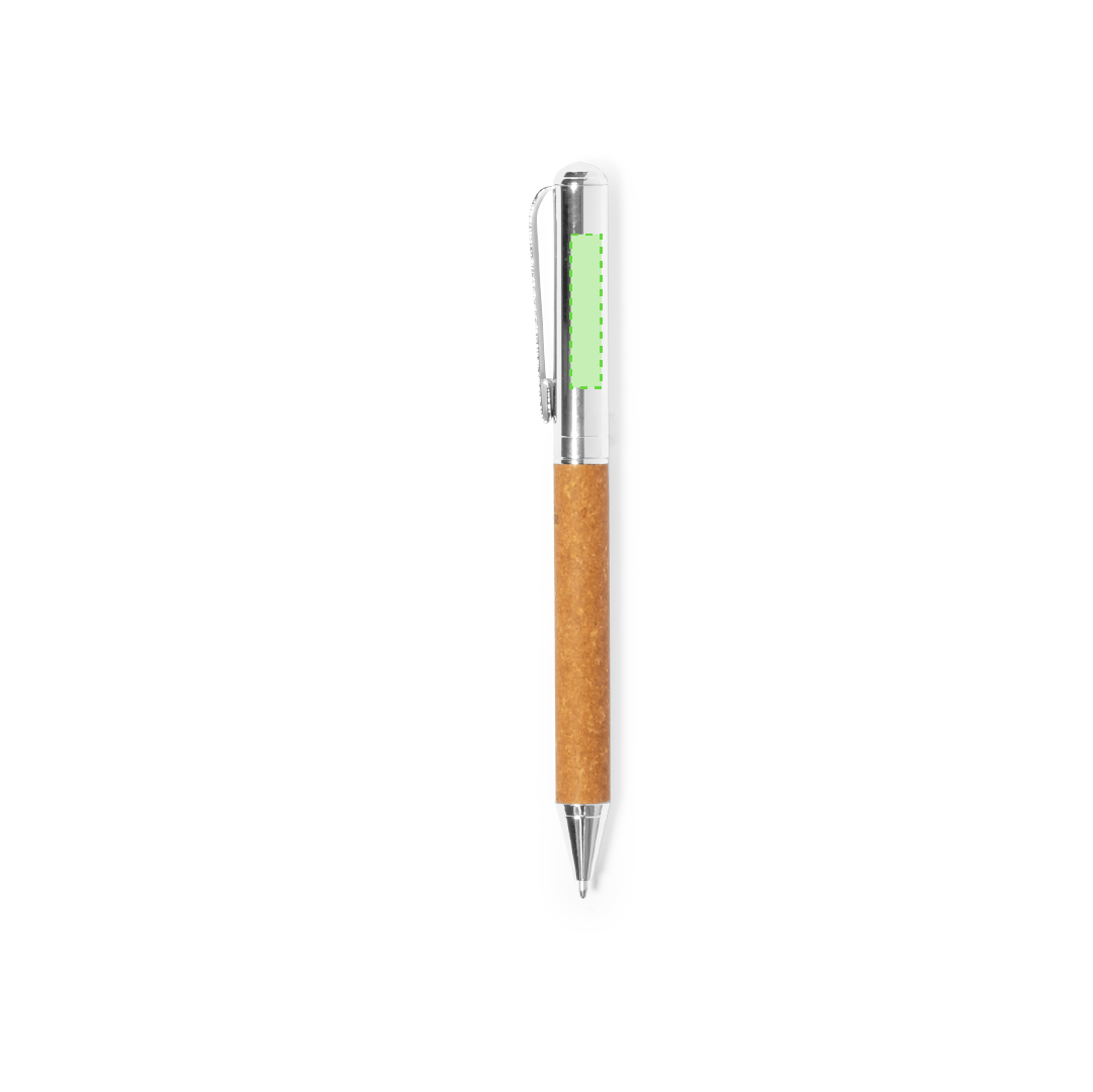 Set premium de cuero reciclado con bloc de 100 hojas y bolígrafo metálico