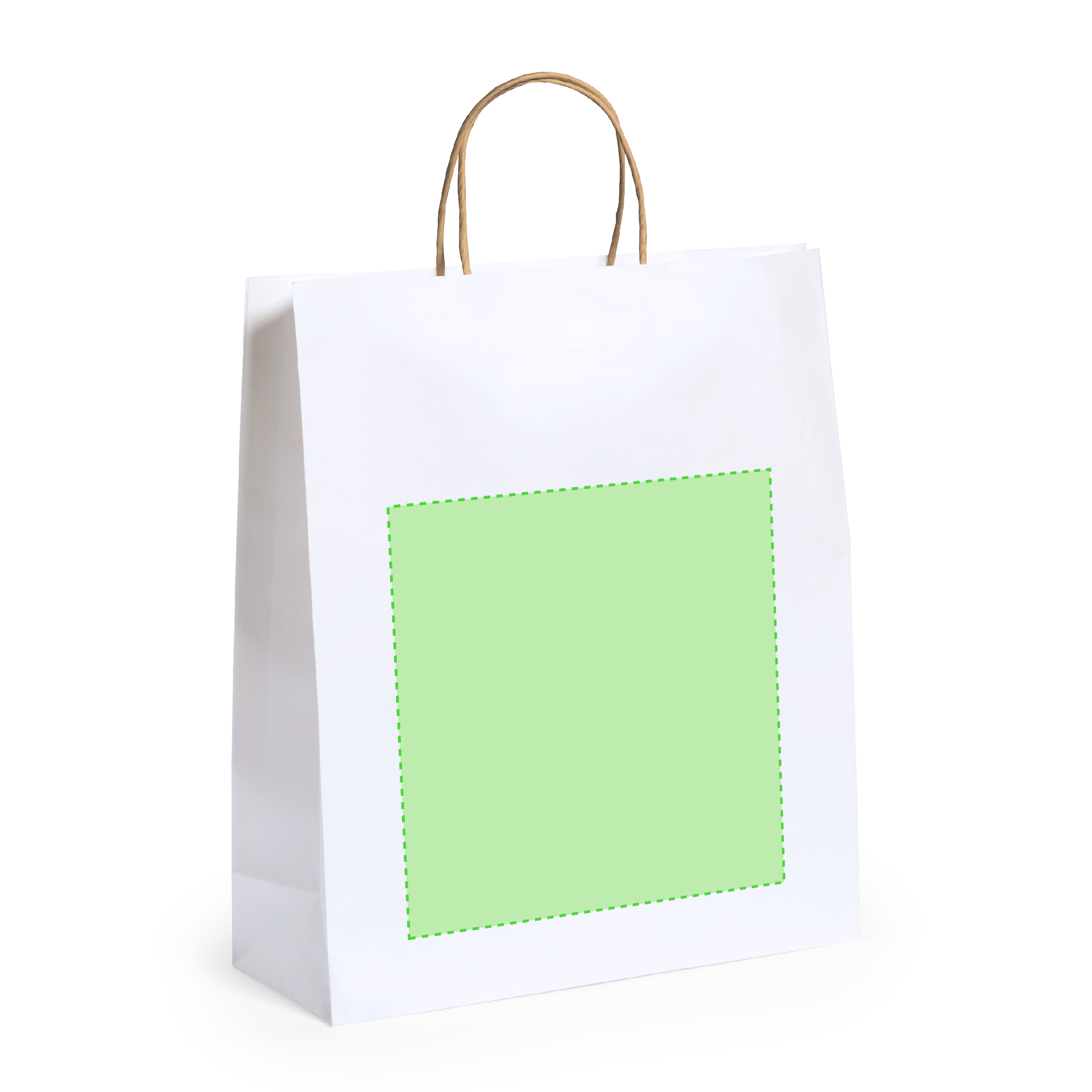 Bolsa de material mixto asas cortas mediana 32×40 cm punto de venta