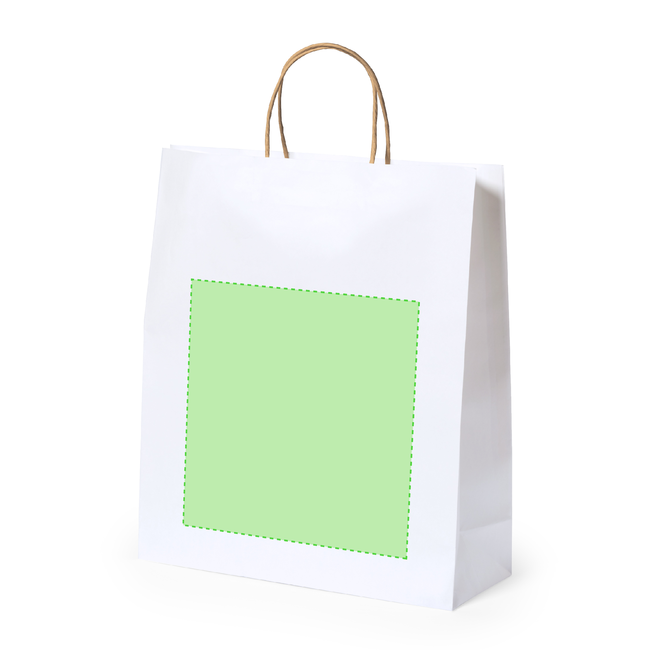 Bolsa de material mixto asas cortas mediana 32×40 cm punto de venta