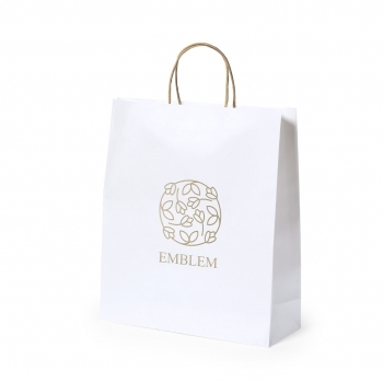Bolsa de material mixto asas cortas mediana 32×40 cm punto de venta