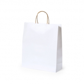 Bolsa de material mixto asas cortas mediana 32×40 cm punto de venta