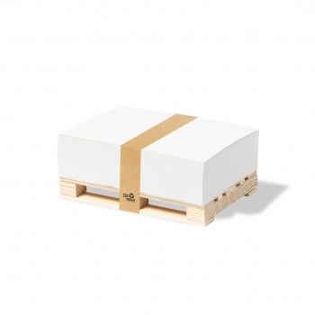 Portanotas clásico de madera con 300 hojas 7,3 x 11,5 cm