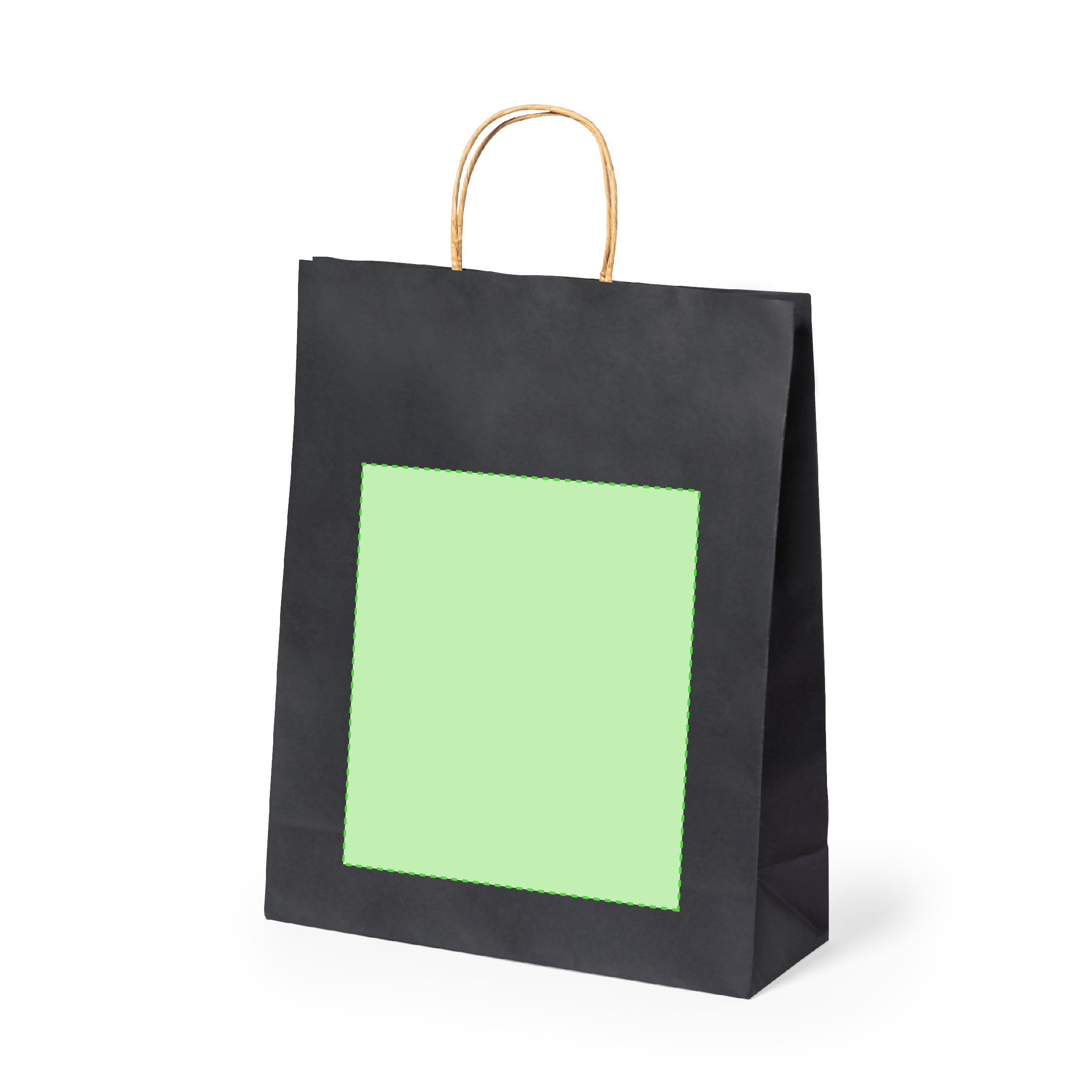 Bolsa de material mixto 25×31 cm línea color asas cortas