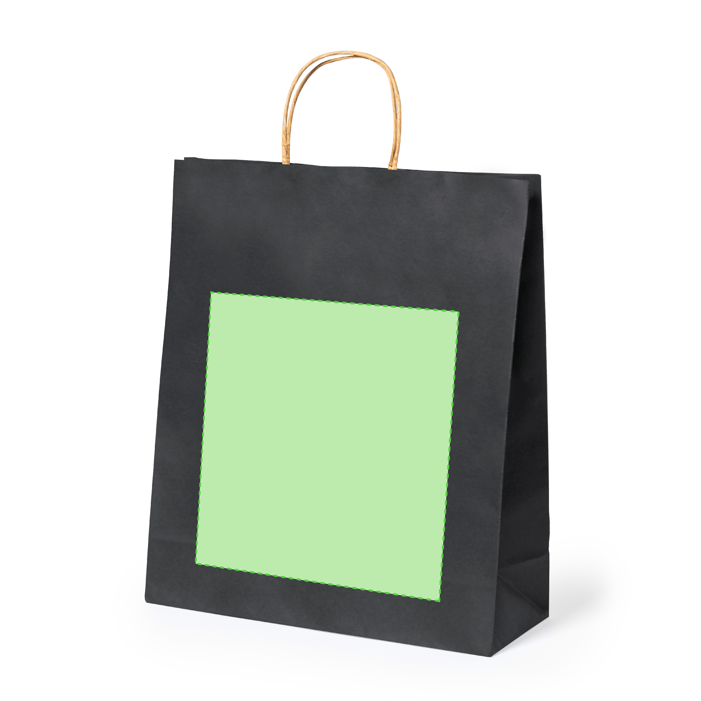 Bolsa de material mixto 32×40 cm multicolor asas cortas
