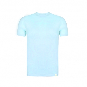 Camiseta Guim adulto — 100% algodón orgánico Ring Spun 150 g/m², colores pastel, cuello canalé 2x2, etiqueta Organic Cotton