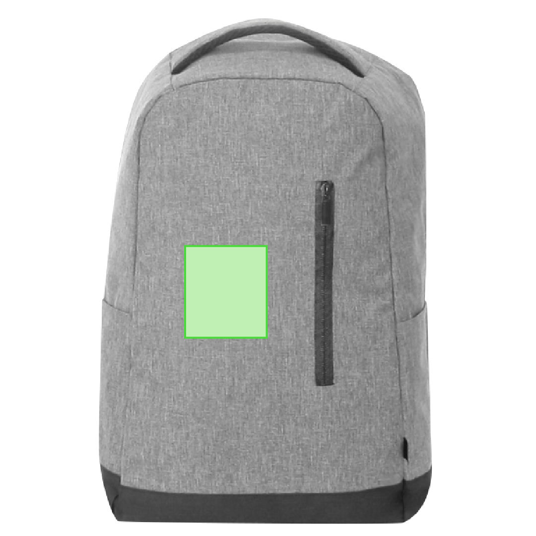 Mochila antirrobo de RPET 600D efecto melange con portátil 15