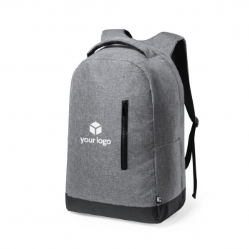 Mochila antirrobo de RPET 600D efecto melange con portátil 15