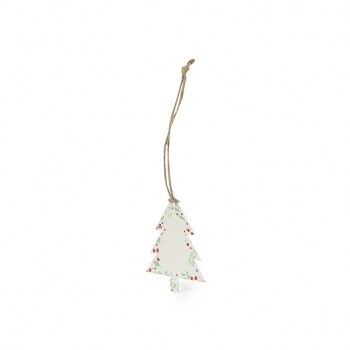 Adorno navideño plantable Boster de papel semilla — semillas petunia incluidas, 3 diseños (Bola, Estrella, Árbol), colgador yute, bolsa papel reciclado