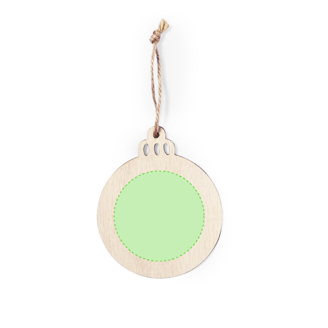 Adorno navideño Fultom de madera — 4 diseños (Copo Nieve, Bolsa Navidad, Árbol, Estrella), colgador yute natural, bolsa reciclada