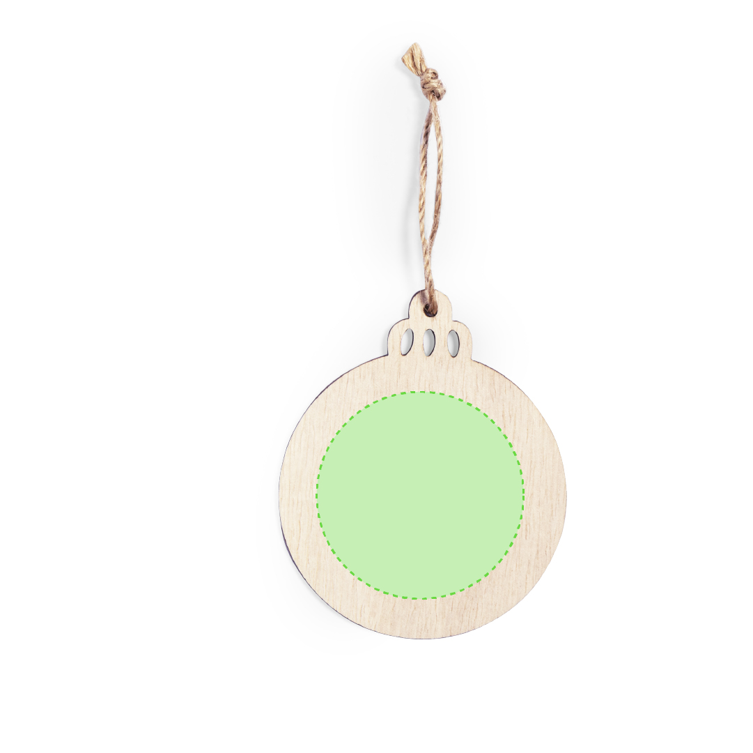 Adorno navideño Fultom de madera — 4 diseños (Copo Nieve, Bolsa Navidad, Árbol, Estrella), colgador yute natural, bolsa reciclada