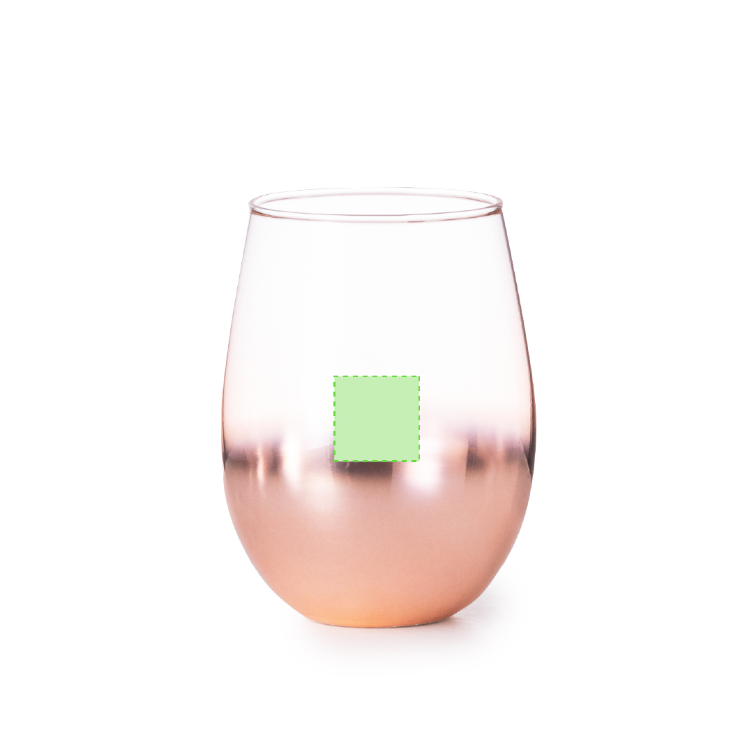 Set de vinos de cristal con recubrimiento rosado degradado 4 vasos 500 ml y decantador 1,8 L
