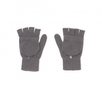 Par de guantes de acrílico suave con solapa plegable para convertirlos en manoplas — en bolsa individual reciclada