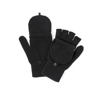 Par de guantes de acrílico suave con solapa plegable para convertirlos en manoplas — en bolsa individual reciclada