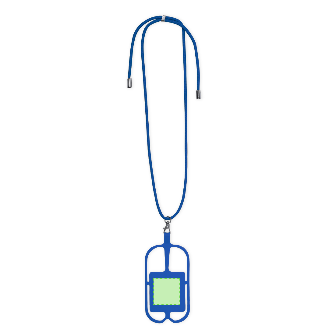 Lanyard porta-móvil combinado de silicona y poliéster