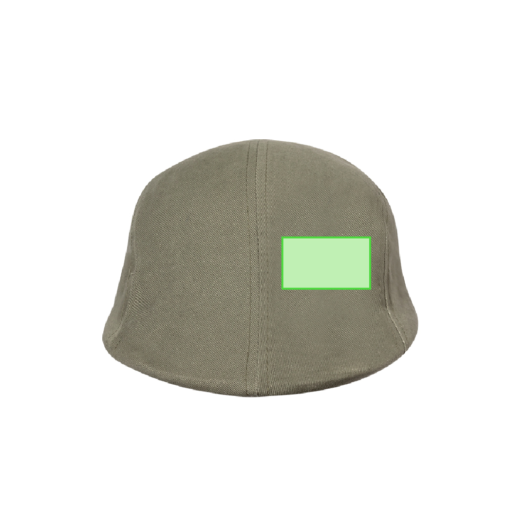 Gorra de corte clásico en algodón 100% con visera pequeña y cierre de velcro
