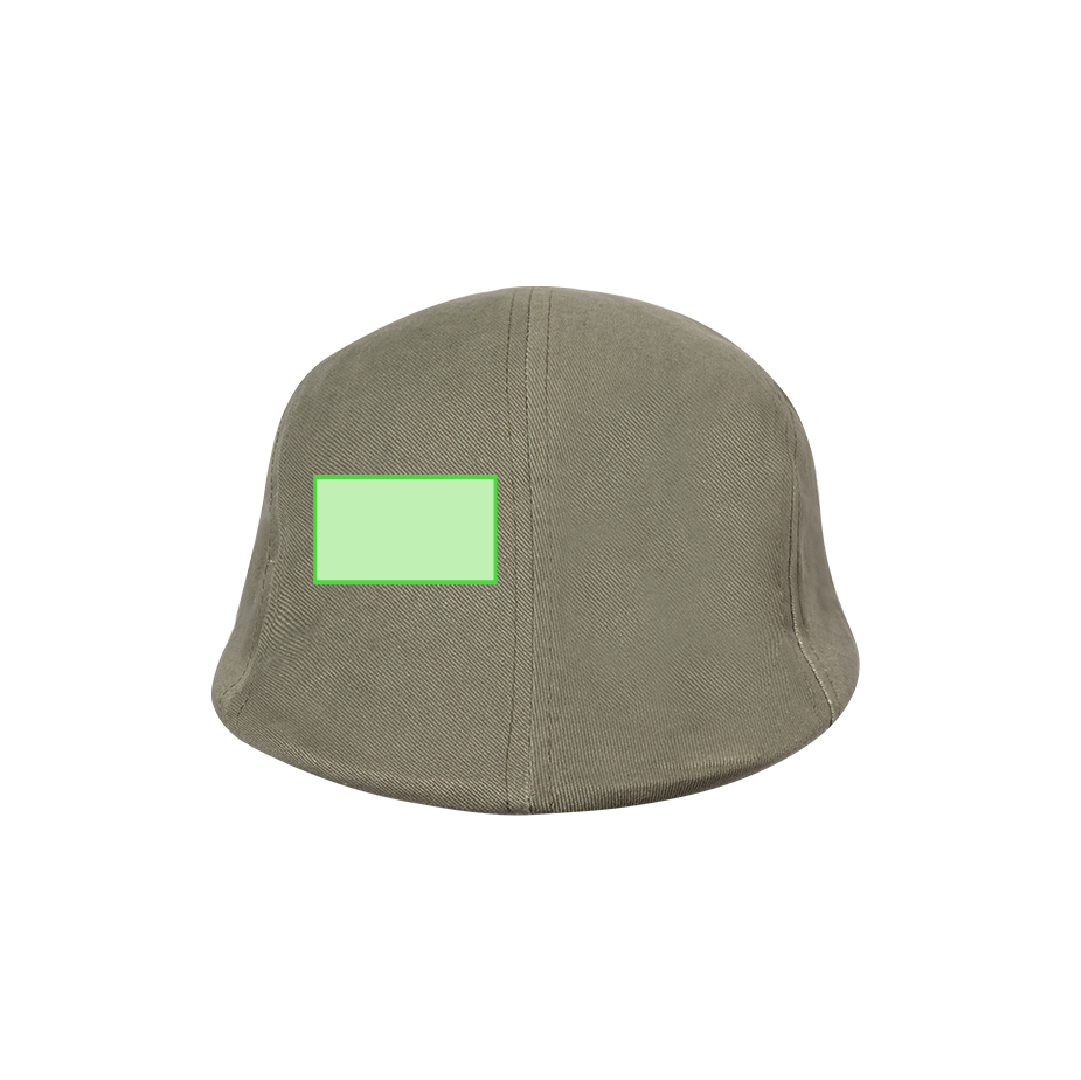 Gorra de corte clásico en algodón 100% con visera pequeña y cierre de velcro