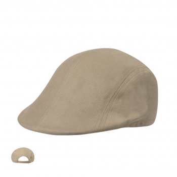 Gorra de corte clásico en algodón 100% con visera pequeña y cierre de velcro
