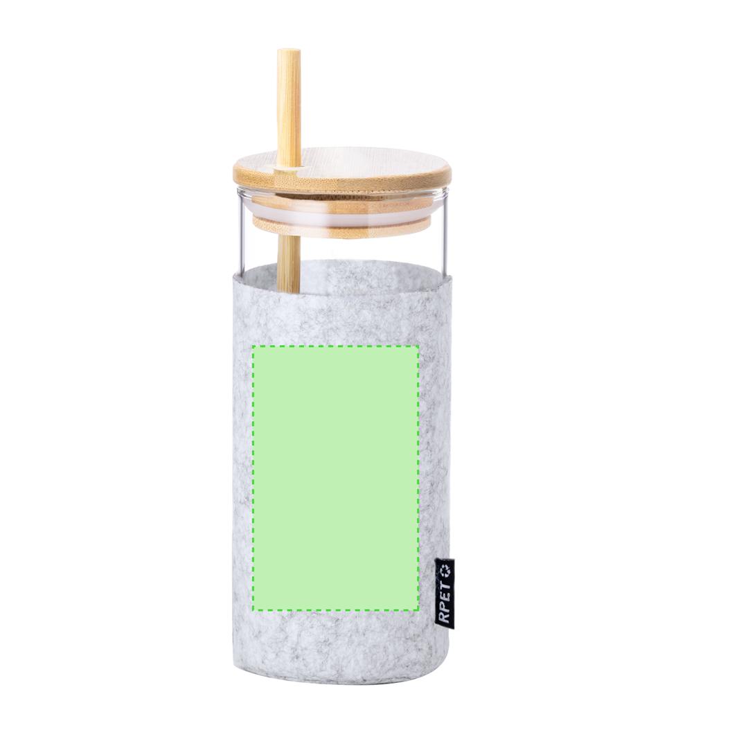 Vaso de borosilicato con funda 450 ml