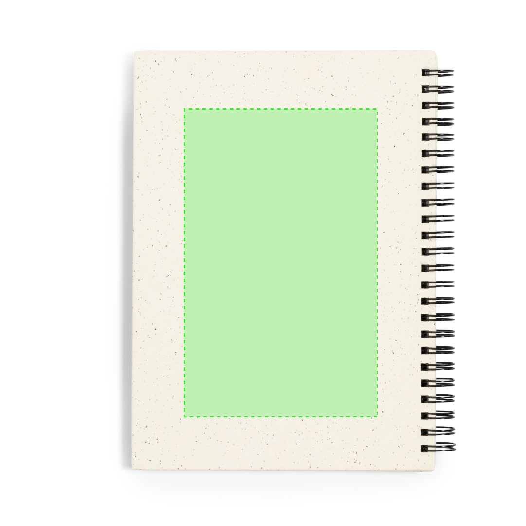 Libreta básica de cartón reciclado rígida con 80 hojas