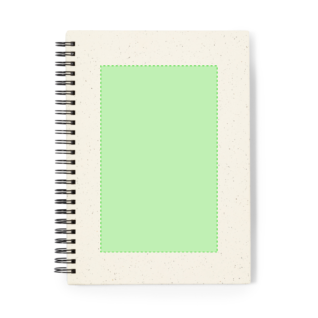 Libreta básica de cartón reciclado rígida con 80 hojas
