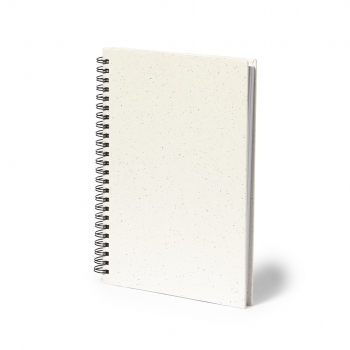 Libreta básica de cartón reciclado rígida con 80 hojas