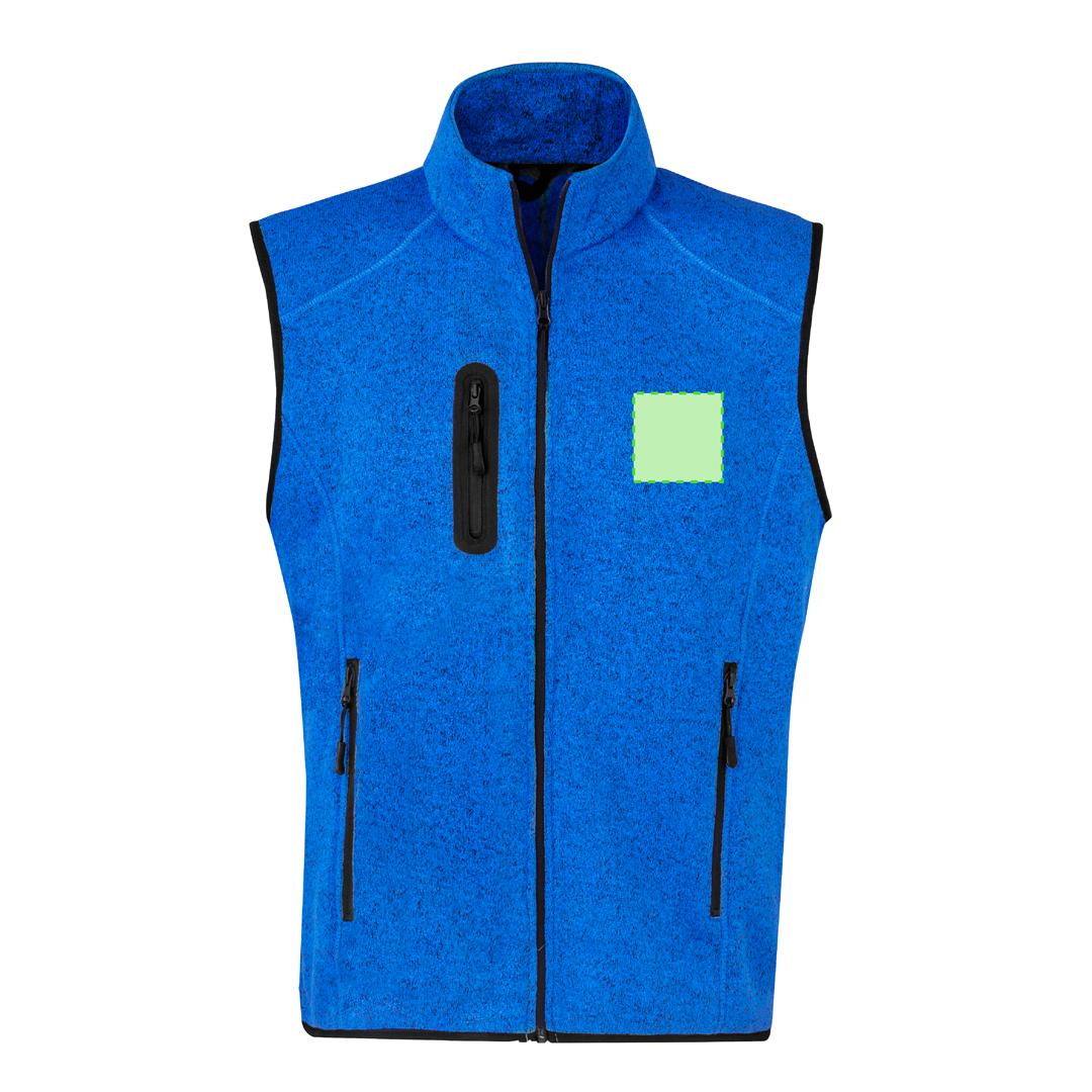 Chaleco Anderson adulto polar fleece anti-pilling bitono — 280 g/m², diseño bitono, bolsillos laterales + bolsillo pecho, cremalleras reforzadas y costuras laterales
