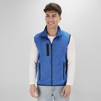 Chaleco Anderson adulto polar fleece anti-pilling bitono — 280 g/m², diseño bitono, bolsillos laterales + bolsillo pecho, cremalleras reforzadas y costuras laterales