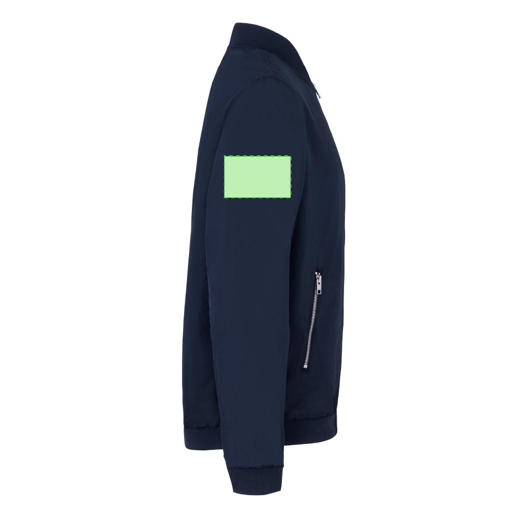 Chaqueta bomber Pinkman adulto — 100% poliéster con forro interior, cuello béisbol, cremalleras cromadas, ribete elástico en puños y bajo