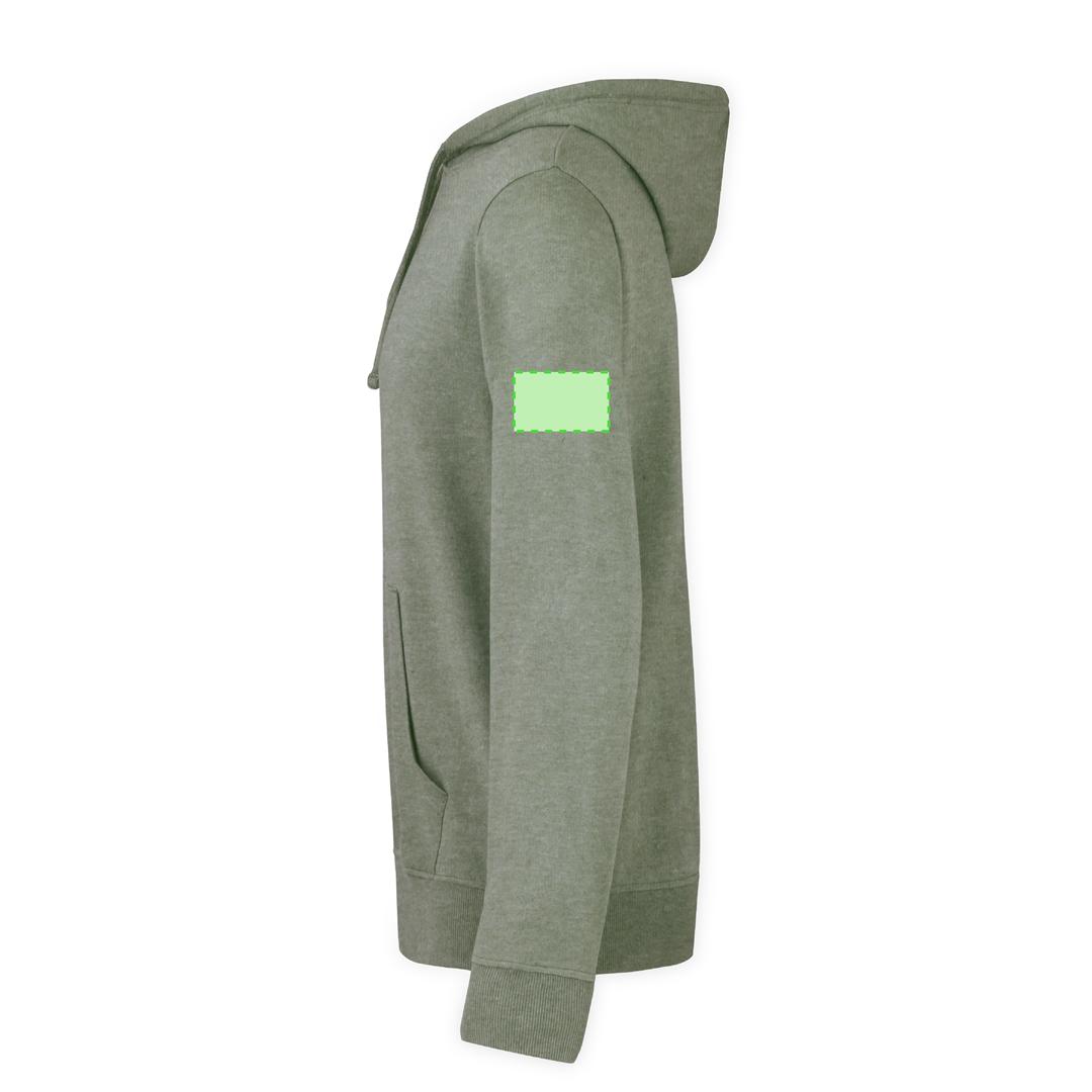 Sudadera Landon adulto ligera con capucha — 35% algodón / 65% poliéster 175 g/m², efecto bitono, manga montada, colores naturales y bitono