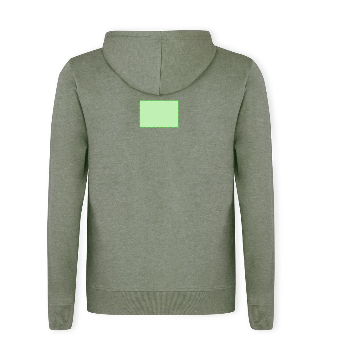 Sudadera Landon adulto ligera con capucha — 35% algodón / 65% poliéster 175 g/m², efecto bitono, manga montada, colores naturales y bitono