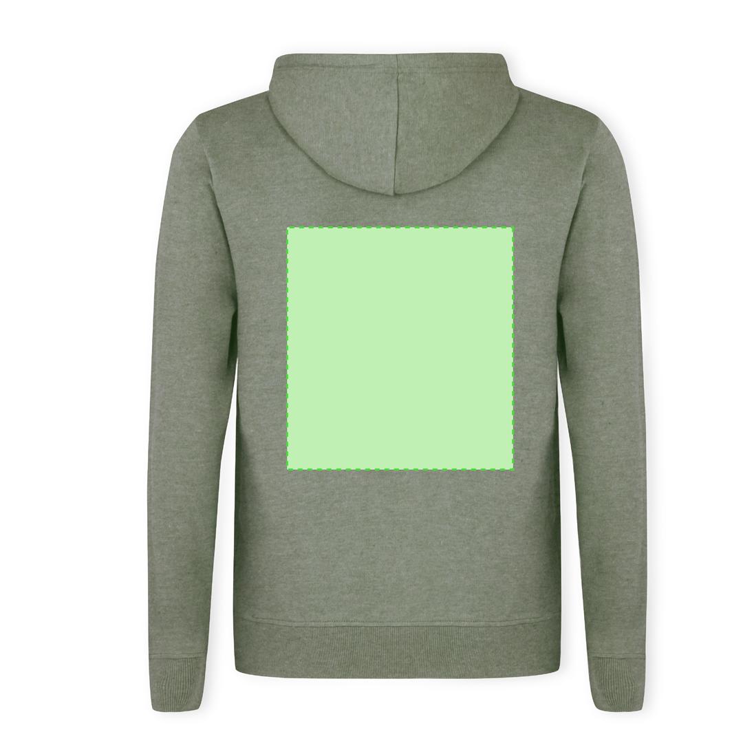 Sudadera Landon adulto ligera con capucha — 35% algodón / 65% poliéster 175 g/m², efecto bitono, manga montada, colores naturales y bitono