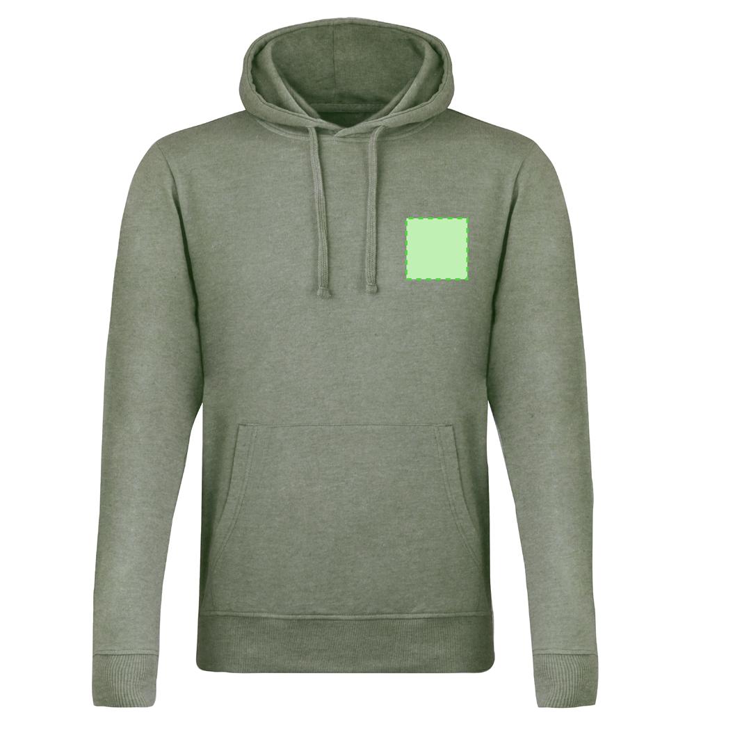 Sudadera Landon adulto ligera con capucha — 35% algodón / 65% poliéster 175 g/m², efecto bitono, manga montada, colores naturales y bitono