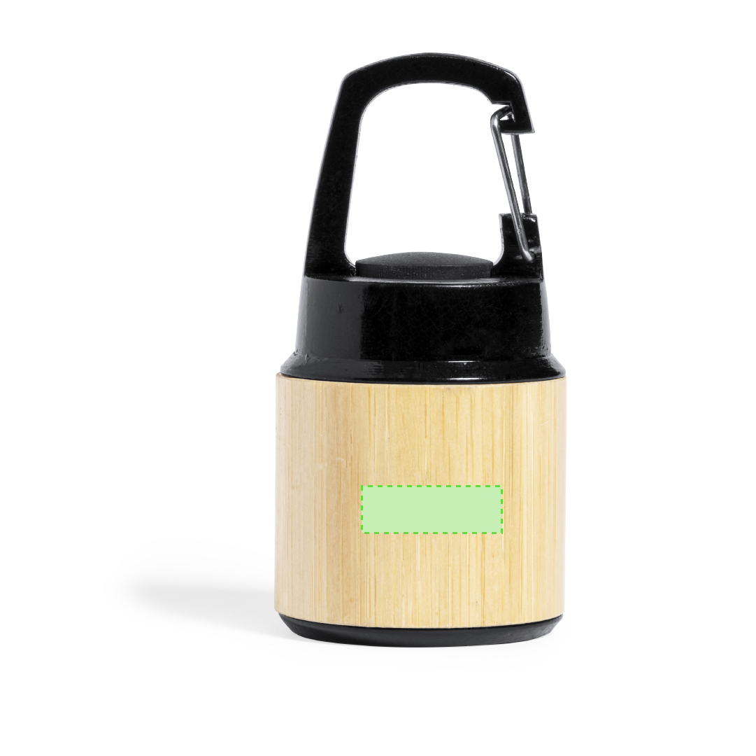 Linterna bambú sostenible 3 LEDs compacta pilas botón incluidas regalo