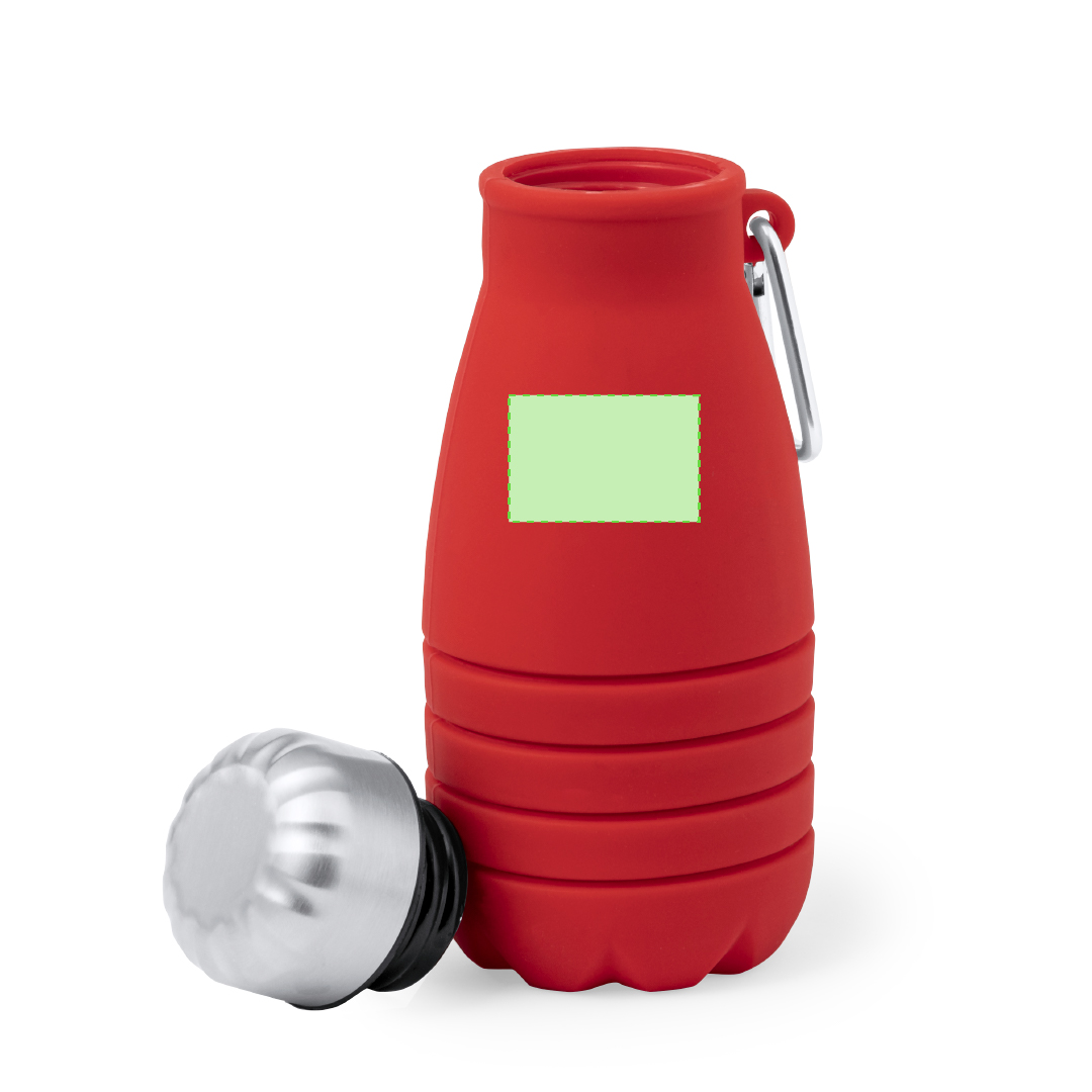 Bidón plegable de silicona y acero inoxidable 550 ml
