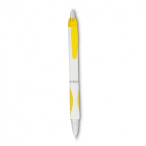 Bolígrafo con clip y zona antideslizante de color