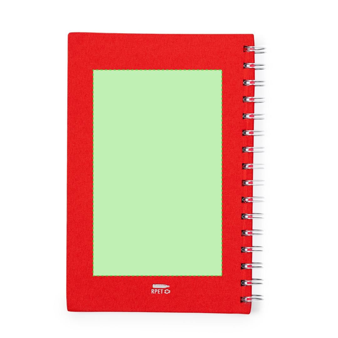 Libreta clásica de poliéster 300D RPET con 100 hojas